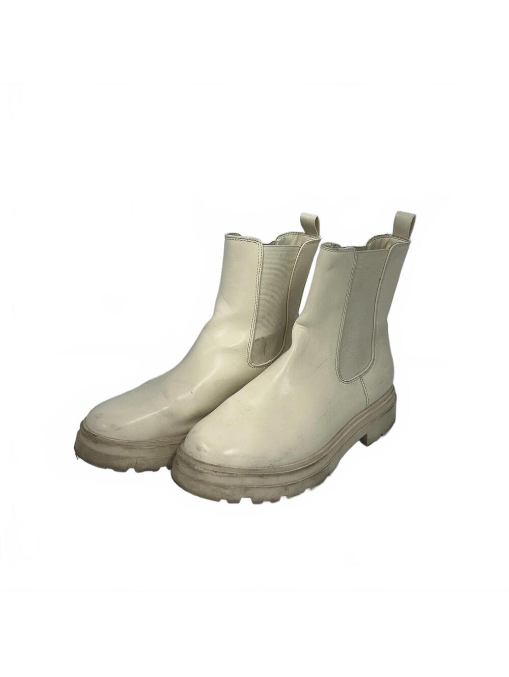 A New Day White Combat Boots (Size 9)
